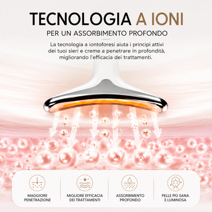 Lumèra NeckLift Pro™ – Massaggiatore LED 8 in 1 per Viso e Collo