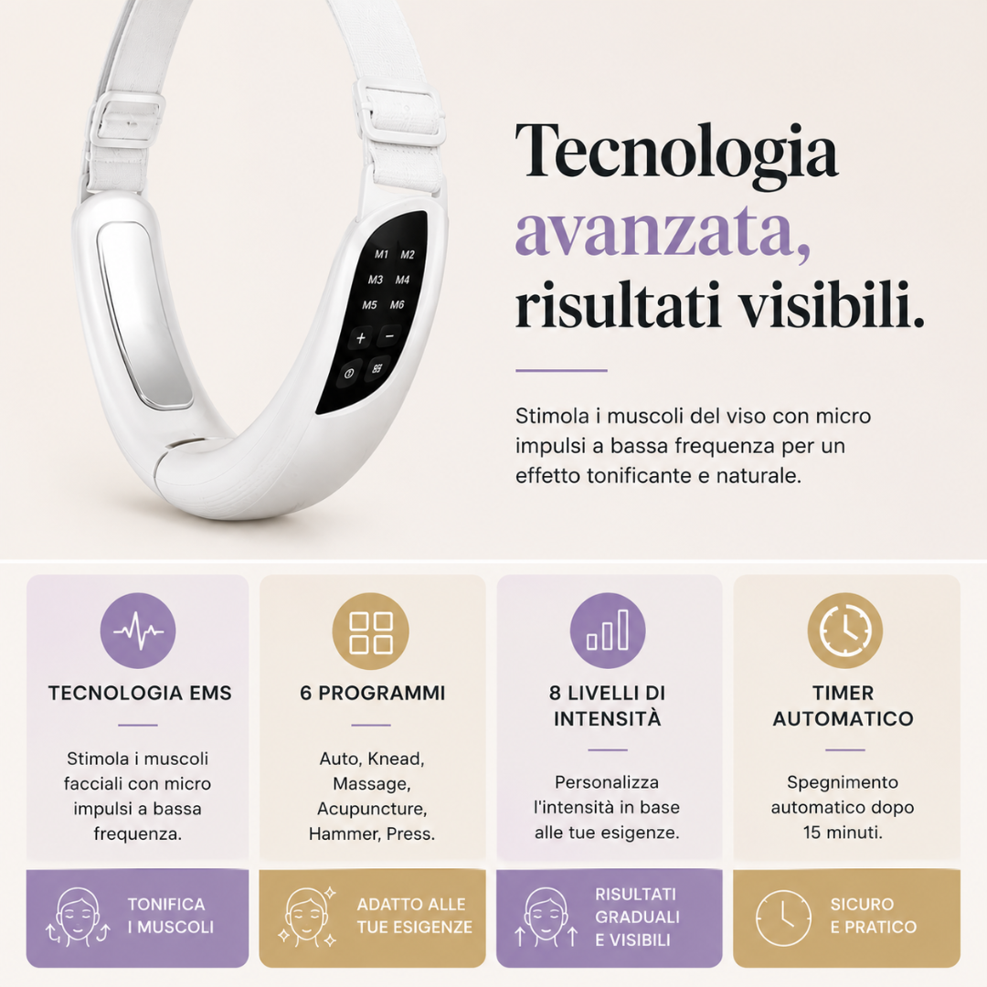 Lumèra V-Line Pro™ – EMS Lifting per Viso e Doppio Mento