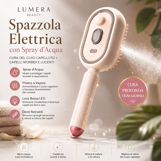 Spazzola Elettrica con Spray d'Acqua Lumèra™
