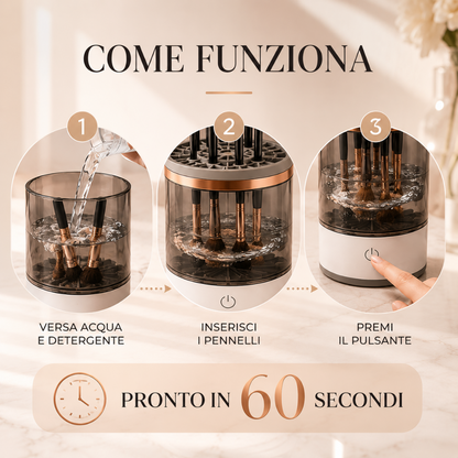 Macchina elettrica per pulire pennelli per trucco