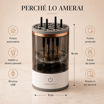 Macchina elettrica per pulire pennelli per trucco
