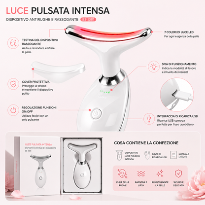 Lumèra NeckLift Pro™ – Massaggiatore LED 8 in 1 per Viso e Collo