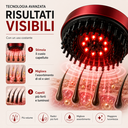 Massaggiatore LED per capelli e cuoio capelluto