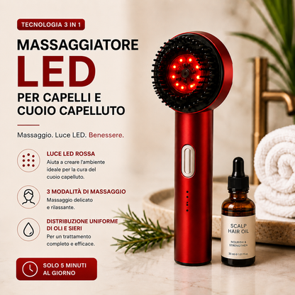 Massaggiatore LED per capelli e cuoio capelluto