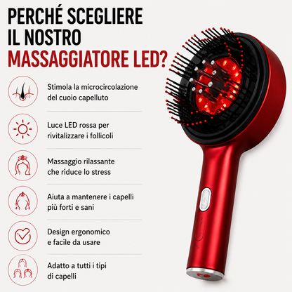 Massaggiatore LED per capelli e cuoio capelluto